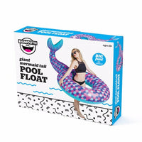 BigMouth Inc - Tubo inflable para balsa flotante de verano para piscina con cola de sirena