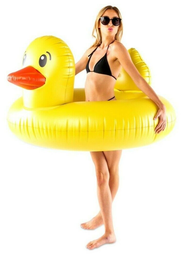 GIANT 4 FT  Inflatable Rubber Duckie Ducky Duck Pool Float Raft  - BigMouth Inc