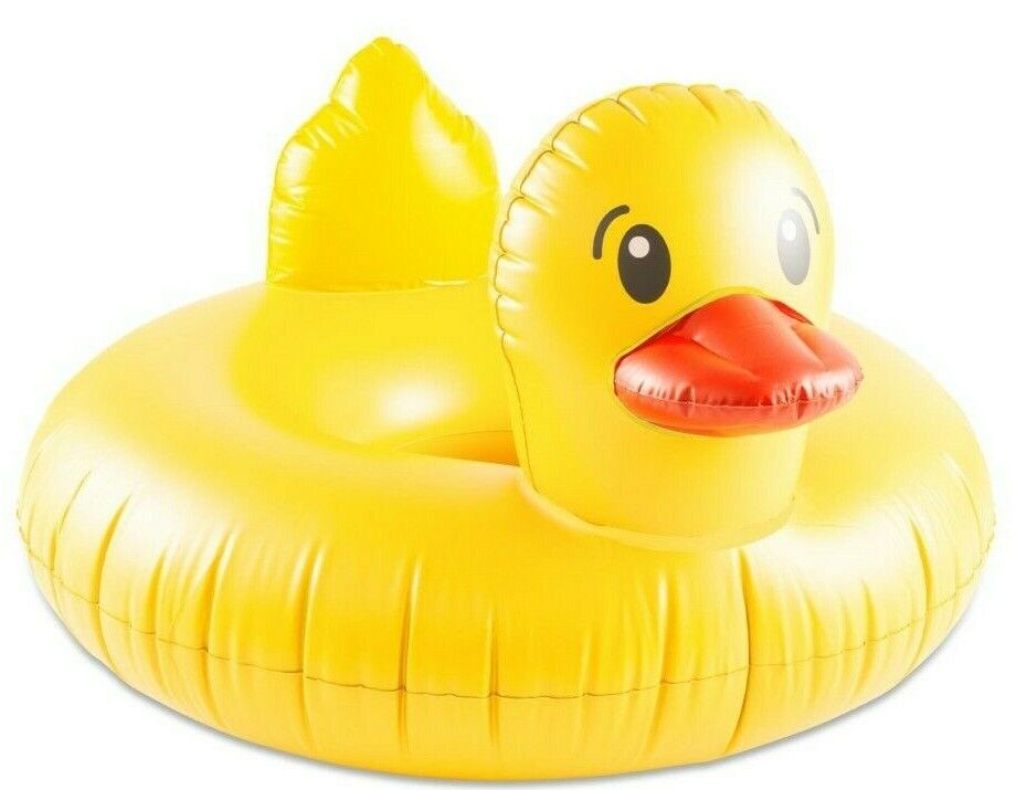 Balsa flotante gigante de goma para piscina Duckie Duckie Ducky de 4 pies - BigMouth Inc