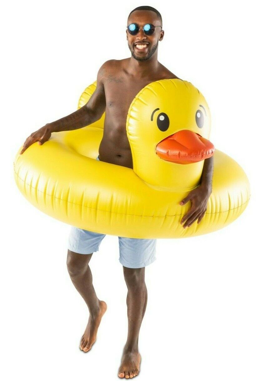 GIANT 4 FT  Inflatable Rubber Duckie Ducky Duck Pool Float Raft  - BigMouth Inc