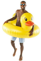 Balsa flotante gigante de goma para piscina Duckie Duckie Ducky de 4 pies - BigMouth Inc