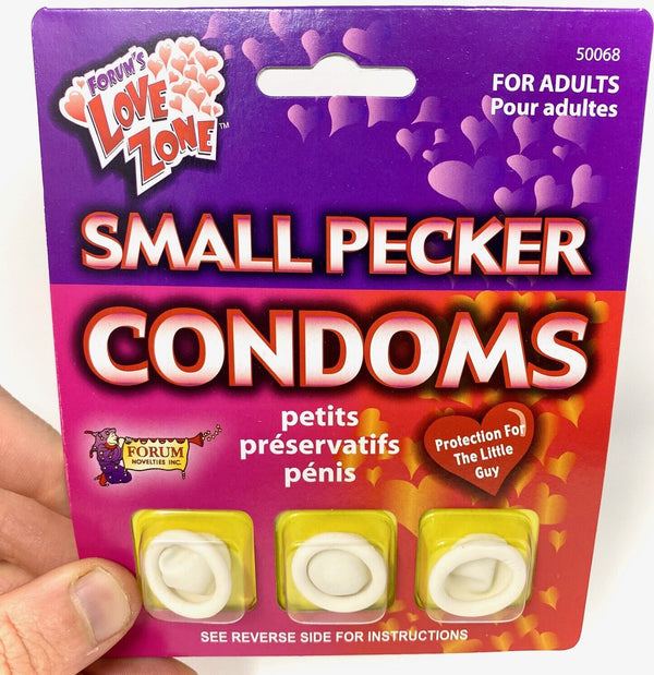 Small Pecker Condoms & Mini Willy Weener Cleaner Soap - Adult Gag Joke Gift Set