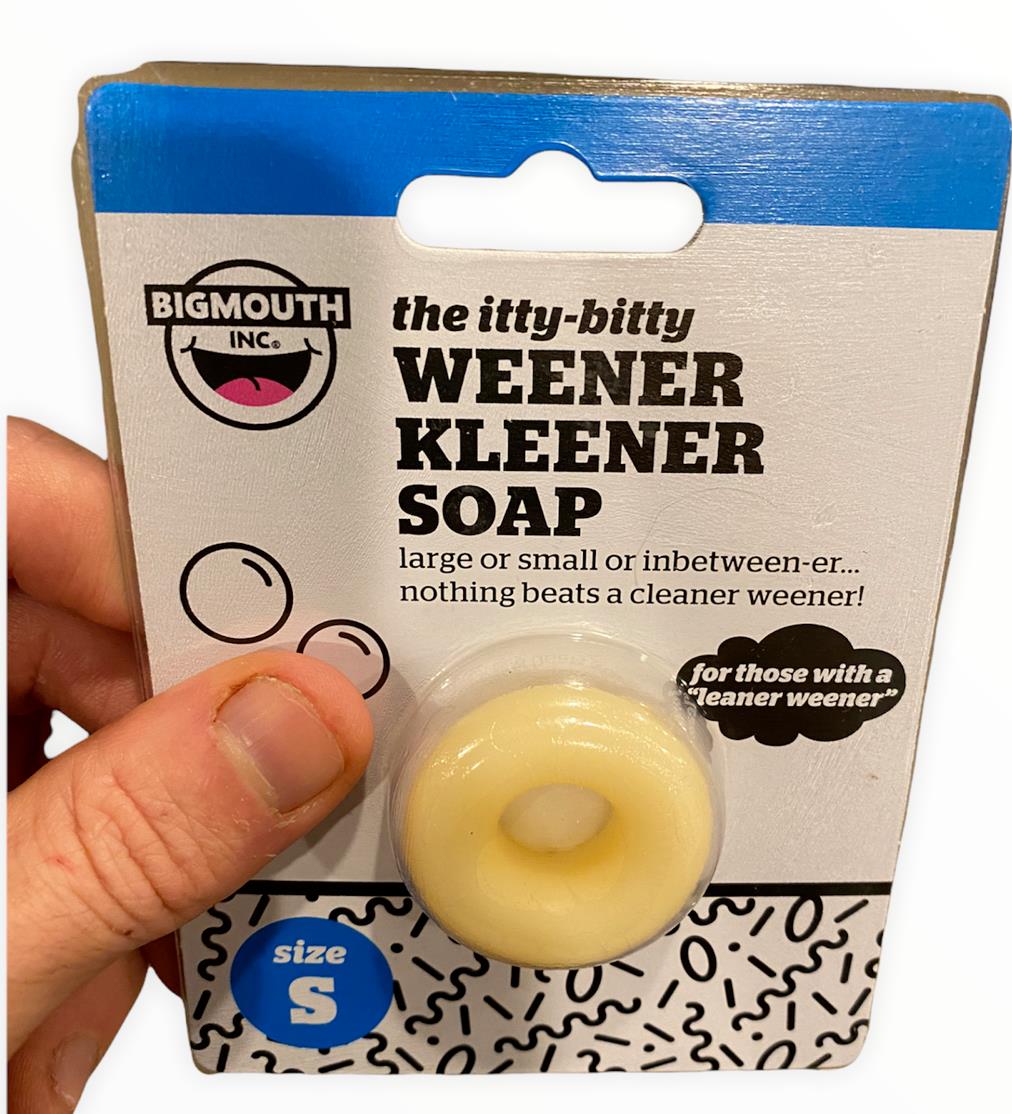 Condones Pecker pequeños y jabón limpiador Mini Willy Weener - Set de regalo de broma para adultos