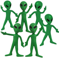 120 Green Alien Bendable Action Figure Espace extra-atmosphérique Jouet en caoutchouc Zone 51 (10 douzaines)