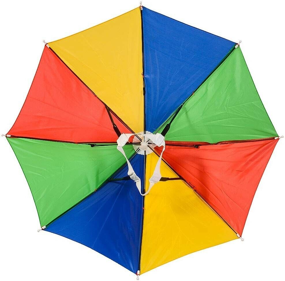 12 CHAPEAUX PARAPLUIE - Bandeau Cap Pluie Pare-Soleil Sports Plage - Enfants à Adultes