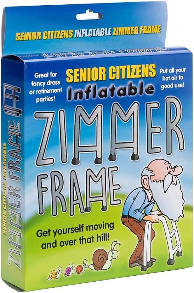 INFLATABLE WALKER - Senior Citizen Over the Hill - Funny Birthday Gag Joke Gift