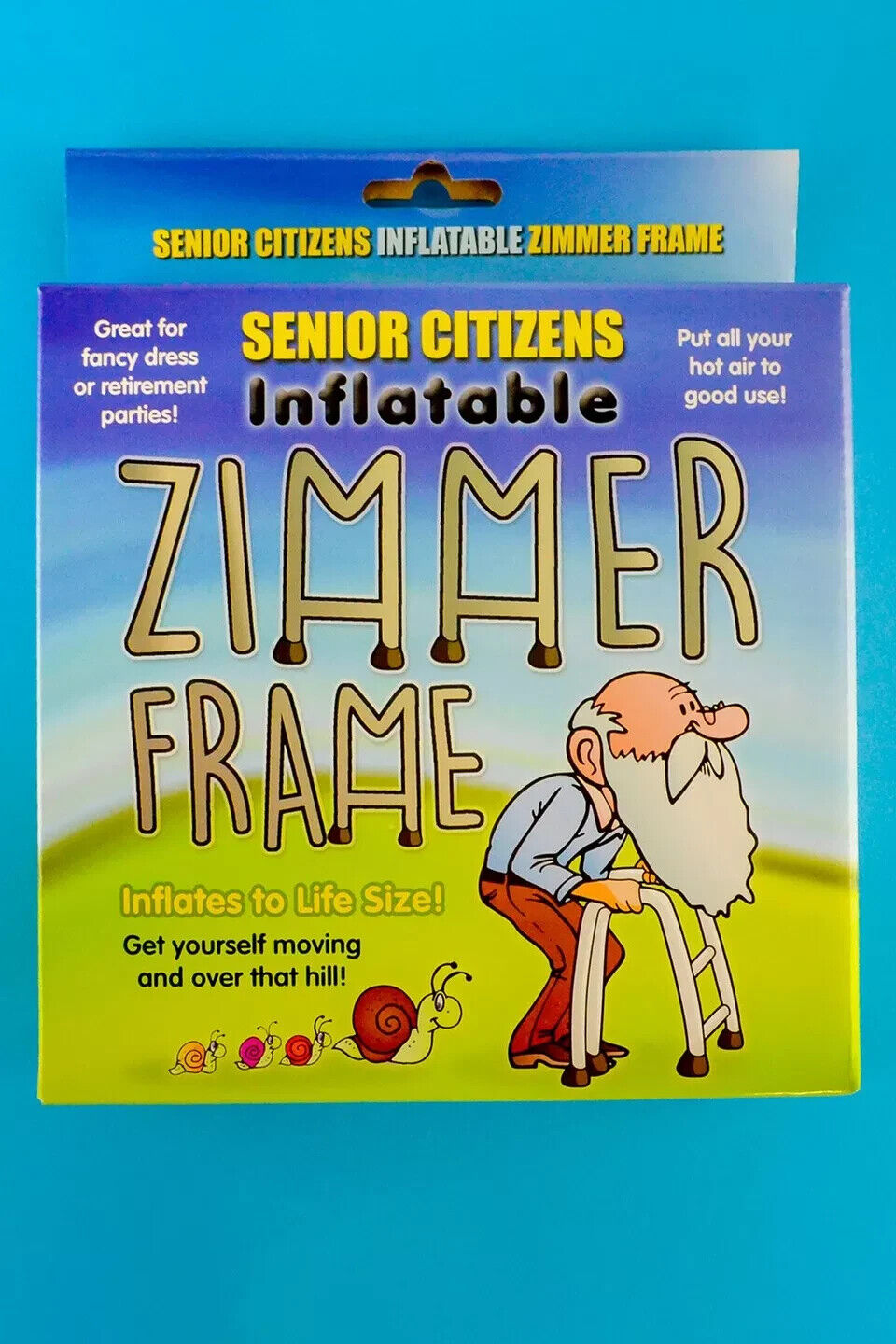 CAMINANTE INFLABLE - Ciudadano mayor sobre la colina - Regalo divertido de broma de cumpleaños