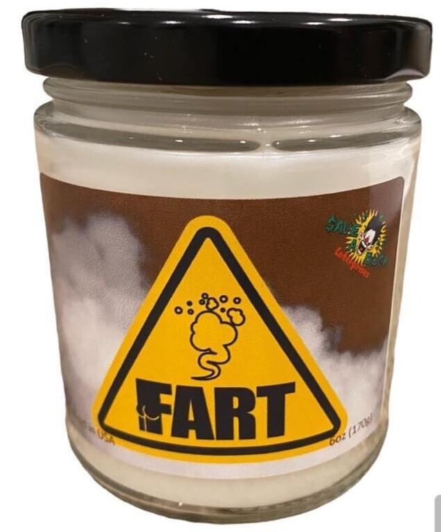 BOUGIE PARFUMÉE STINKY FART - SENT HORRIBLE ! - Cadeau drôle de blague de gag puant