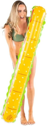 5 FT SUB SANDWICH Inflatable Noodle Swimming Pool Float Toy - BigMouth Inc