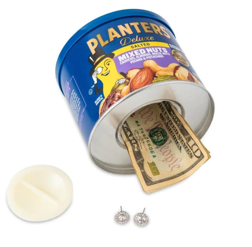 PLANTERS MIXED NUTS  ® OFFICIALLY LICENSED - Decoy Can Home Safe Cash Bank Volt