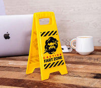 Señal de advertencia de escritorio Fart Zone Accesorio de regalo de oficina divertido - Señal de precaución GaG