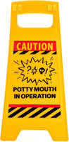 Potty Mouth in Operation – Panneau d'avertissement pour bureau, blague GaG, cadeau fantaisie