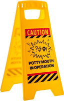 Potty Mouth in Operation – Panneau d'avertissement pour bureau, blague GaG, cadeau fantaisie