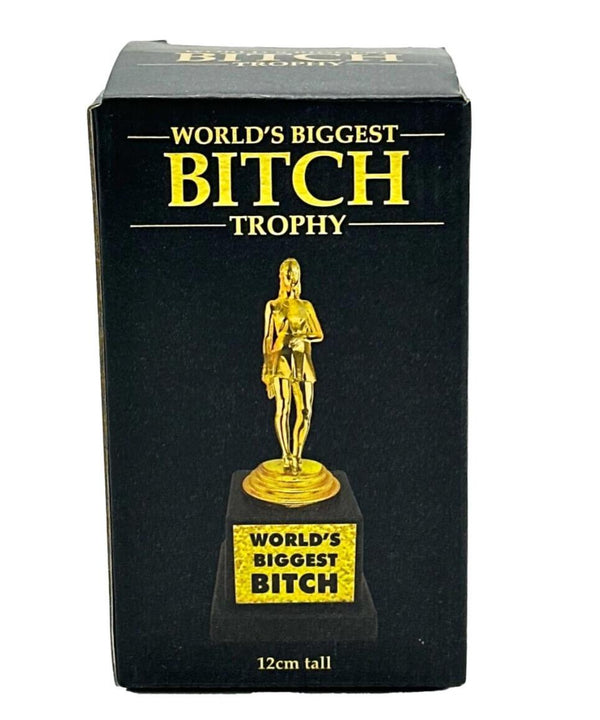 World's Biggest Bitch Trophy Golden Award - Funny Novelty Joke Gag Gift