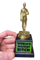 World's Biggest Bitch Trophy Golden Award - Funny Novelty Joke Gag Gift