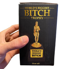 World's Biggest Bitch Trophy Golden Award - Funny Novelty Joke Gag Gift