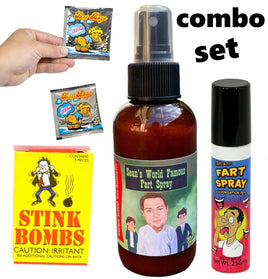 1 Sean's Fart Spray-2 Fart Bombs-Boîte de 3 Stink Bombs-1 Forum's Fart Spray COMBO