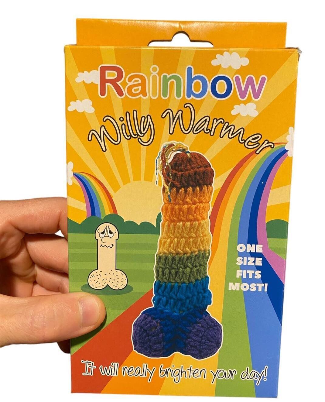 RAINBOW WILLY WARMER  "Heater for your Peter"  Weener PRIDE LGBT WEINER SOCK