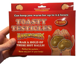 Paquete de 2 bolas calentadoras de manos Toasty Testicles, regalo de calcetín de Papá Noel secreto reutilizable para adultos