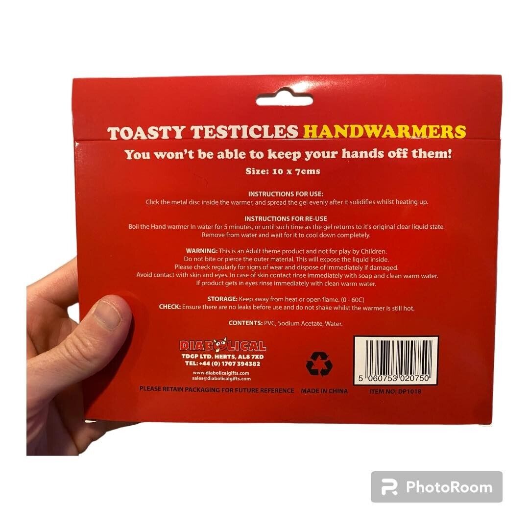 2pk testicules grillés boules chauffe-mains adulte réutilisable secret bas de Noël cadeau