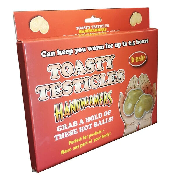 Paquete de 2 bolas calentadoras de manos Toasty Testicles, regalo de calcetín de Papá Noel secreto reutilizable para adultos