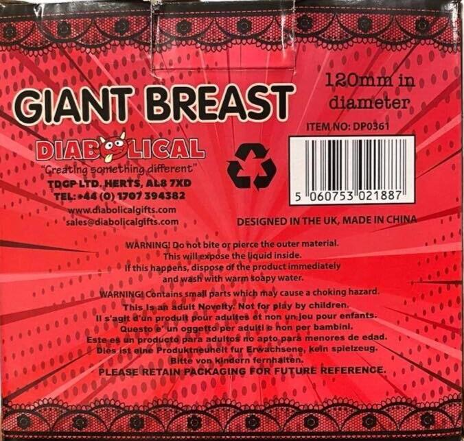 MEGA BOOBIE GIGANTE DE 2 LIBRAS - Juguete para aliviar el estrés de la mano con bola para apretar senos falsos