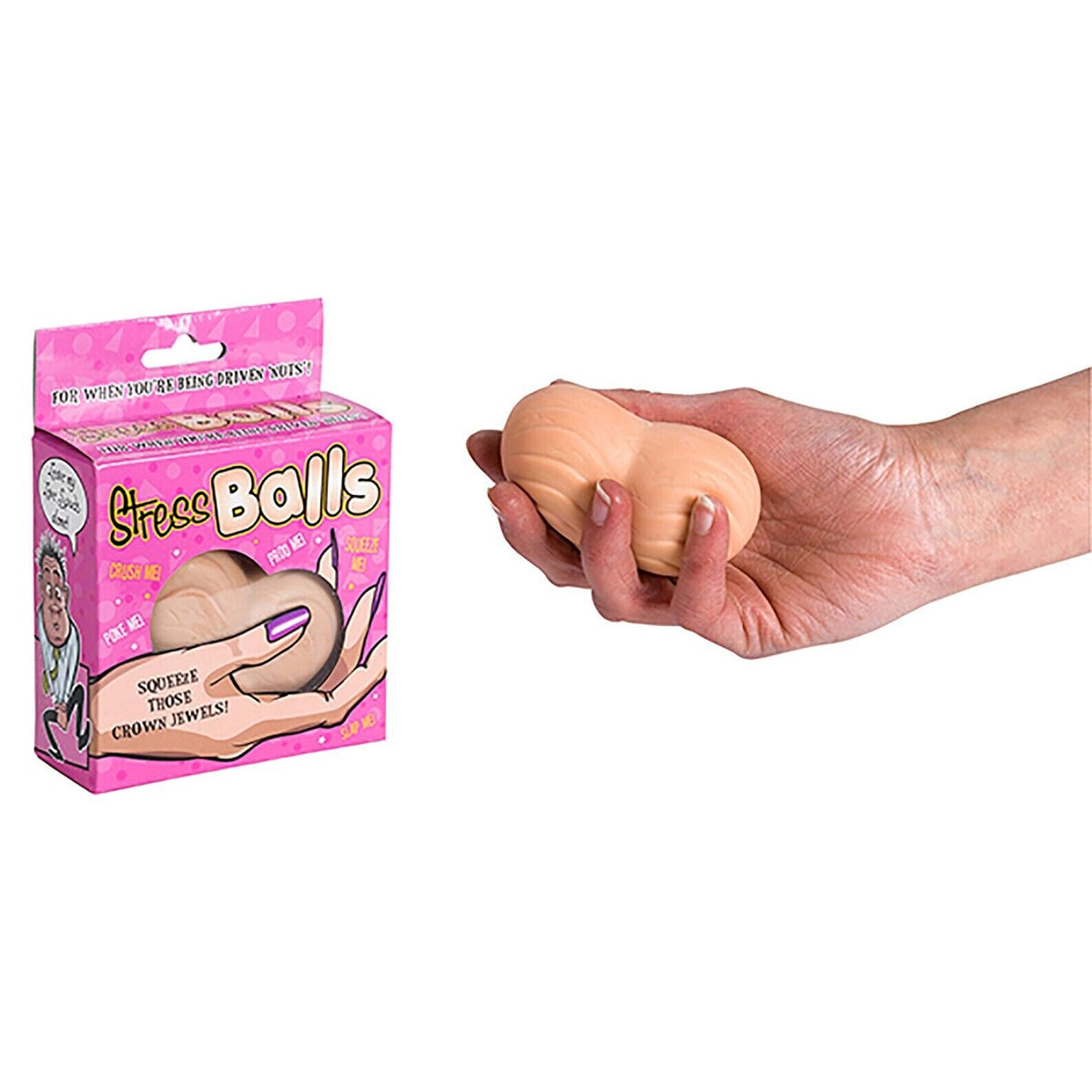 STRESS BALLS - Squeeze Testicles Feels Real! Man Ball Sack Adult Novelty Toy