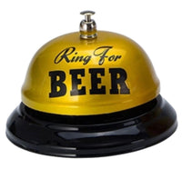The Golden " Ring for BEER " Desk Bell - Gag Joke Bar Pub Office Kitchen Room