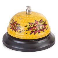 BULLSHIT ALERT BELL - Office Desk Toy -  Gag Joke Bar Pub Man Cave Kitchen Room