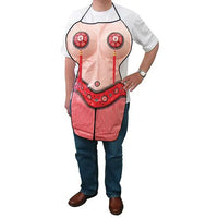 Exotic Dancer Inflatable Boobs Kitchen Costume Apron - Blow Up Boobies & Tassels