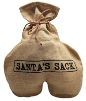Santa's Ball Sack Holiday Bag - Stocking Holiday Christmas Bag