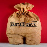 Santa's Ball Sack Holiday Bag - Stocking Holiday Christmas Bag