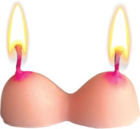 3pk Boobie Shaped Party Candles - Boobs Breast Birthday Adult Novelty Cake Decor