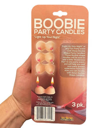 3pk Boobie Shaped Party Candles - Boobs Breast Birthday Adult Novelty Cake Decor