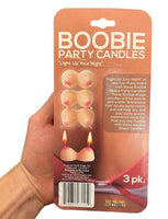 Paquete de 3 velas de fiesta con forma de Boobie, decoración de pastel novedosa para cumpleaños, pechos y pechos para adultos