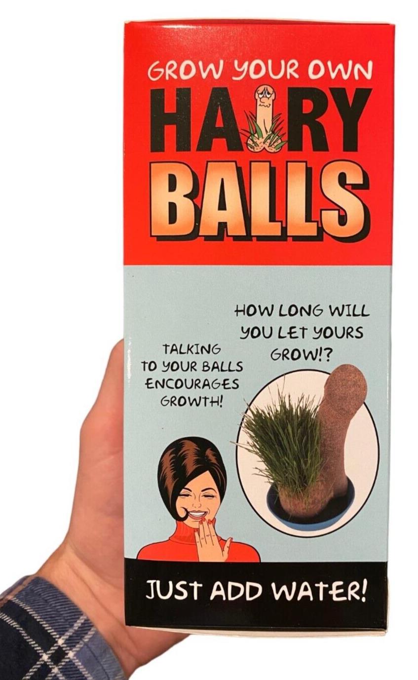 HAIRY BALLS - Grow Your Willy Pecker Chia Pet Plant - Adult Gag Prank Joke