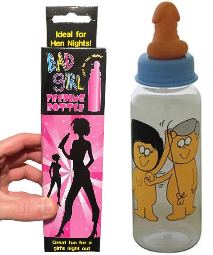 BAD GIRL Feeding Willy Pecker Bottle - Adult Joke Novelty Hen Bachelorette Party