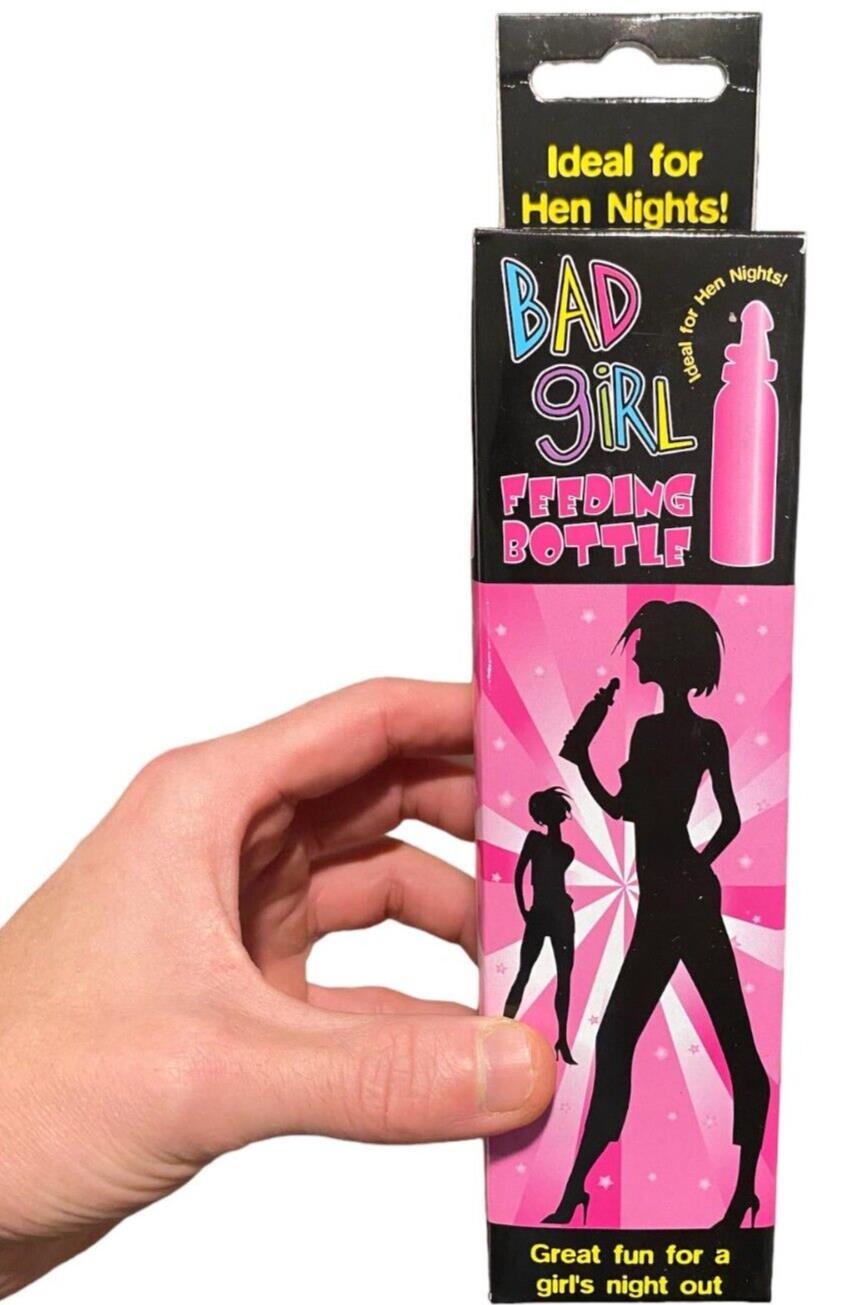 BAD GIRL Feeding Willy Pecker Bottle - Adult Joke Novelty Hen Bachelorette Party