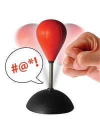 Talking Angry Swearing Curse Desk Punching Ball Bag - Office Joke GaG Boxing Toy