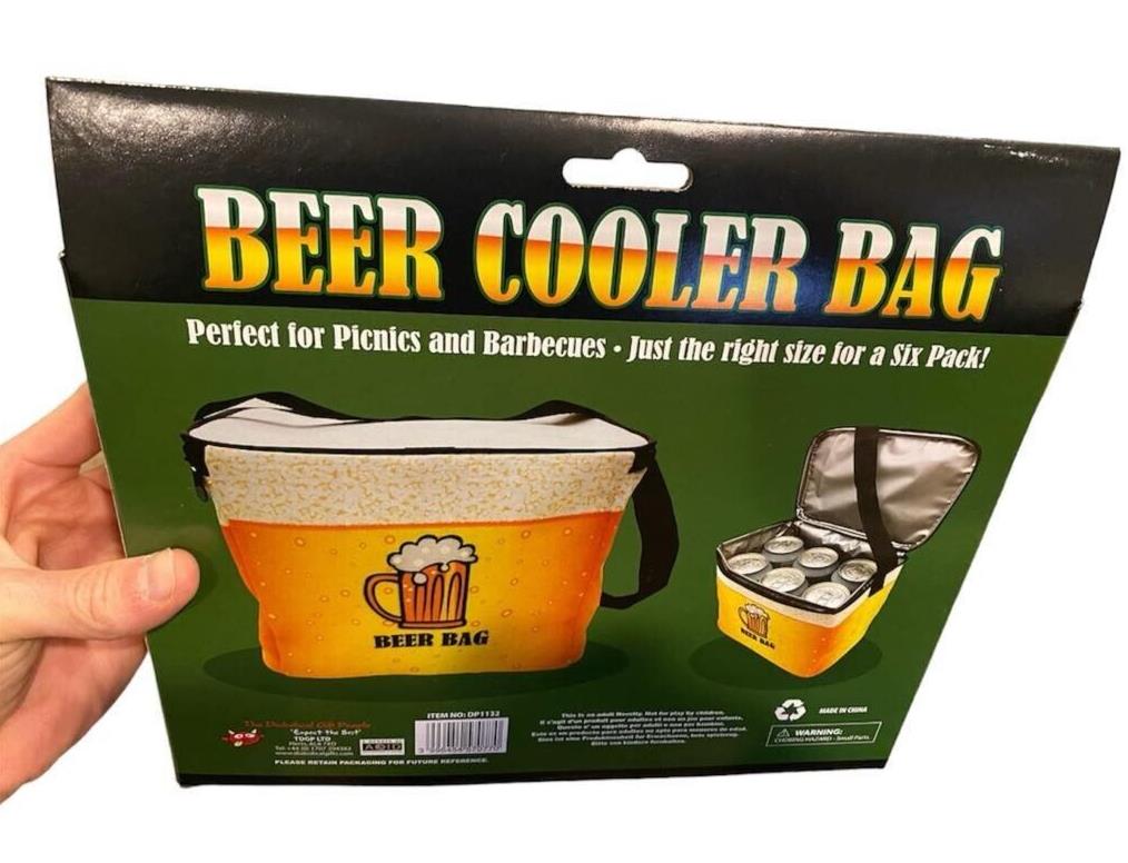 FUNKY BEER COOLER BAG - Simply Cool looking! Fun Style 6pk Drink Can Holder