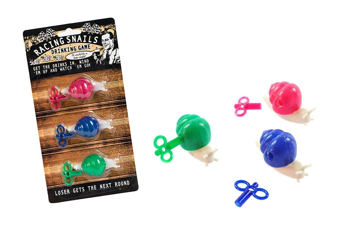 Juego de 3 caracoles de carreras de cuerda: gran juego de beber o divertido juguete de broma para regalo