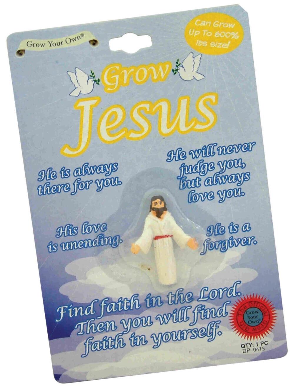 ¡Haz crecer tu propio Jesús un 600 % más grande en agua! - Regalo infantil divertido y novedoso de Dios religioso