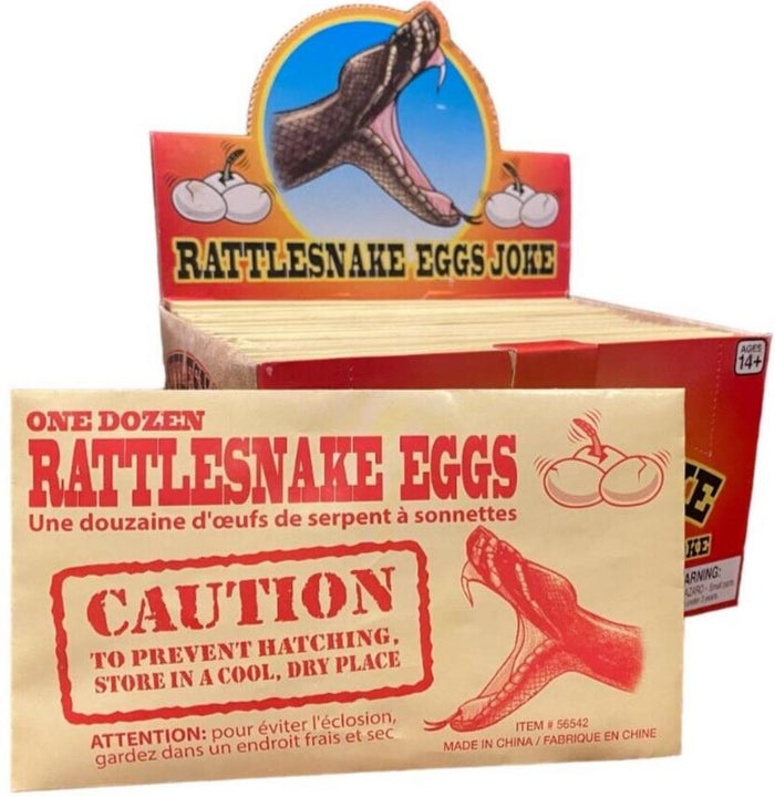 1 Display Case of 36 ⭐️ Rattlesnake Eggs ⭐️ Joke & Gags Prank Gift - Brand New