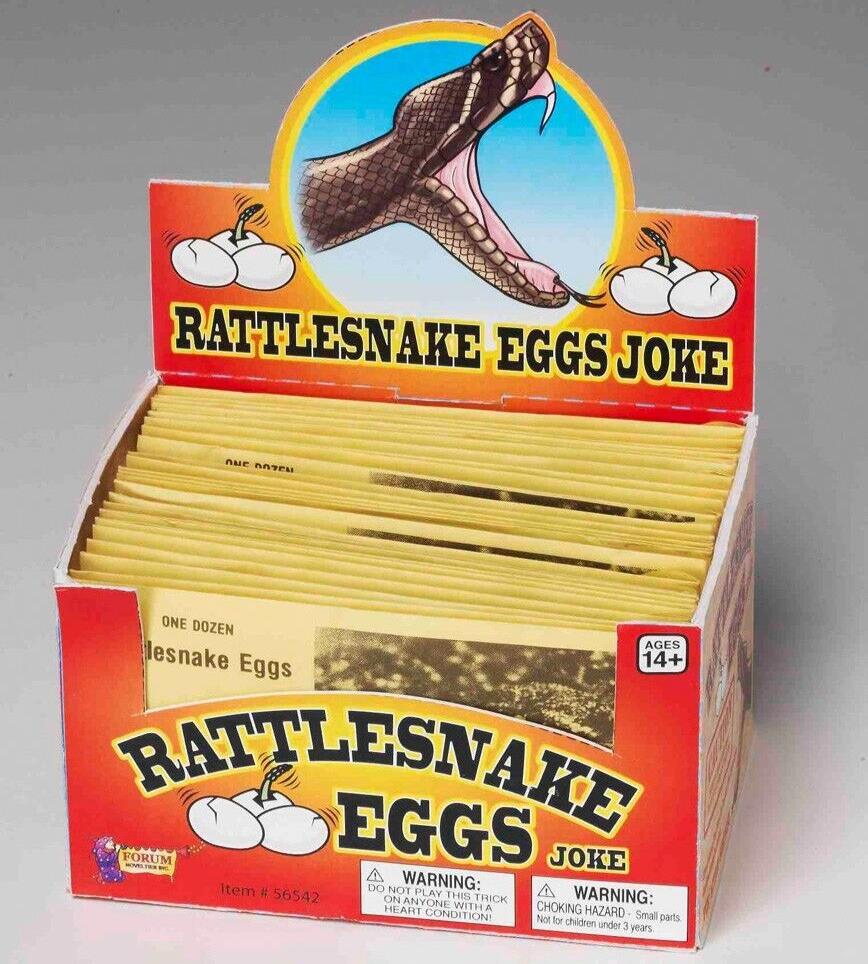 1 Display Case of 36 ⭐️ Rattlesnake Eggs ⭐️ Joke & Gags Prank Gift - Brand New