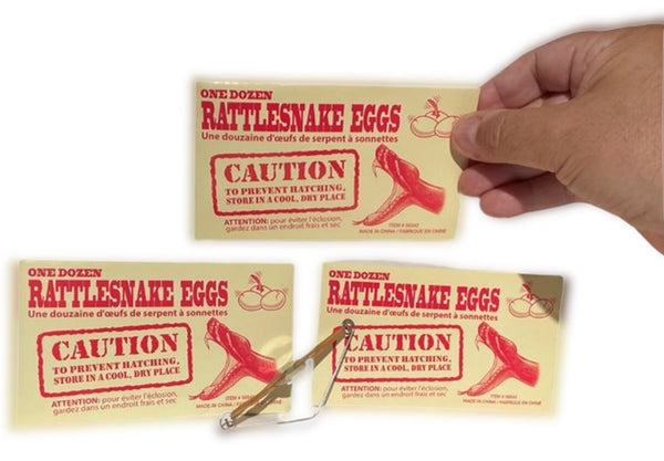 3 RATTLESNAKE EGGS JOKE Envelope Fake Snake Packs Trick Prank Gag Gift Fun Toy