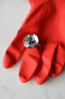 LÉOPARD ROUGE Luxe Diamant Glam Gants En Latex Ménage Lavage Nettoyage Cuisine