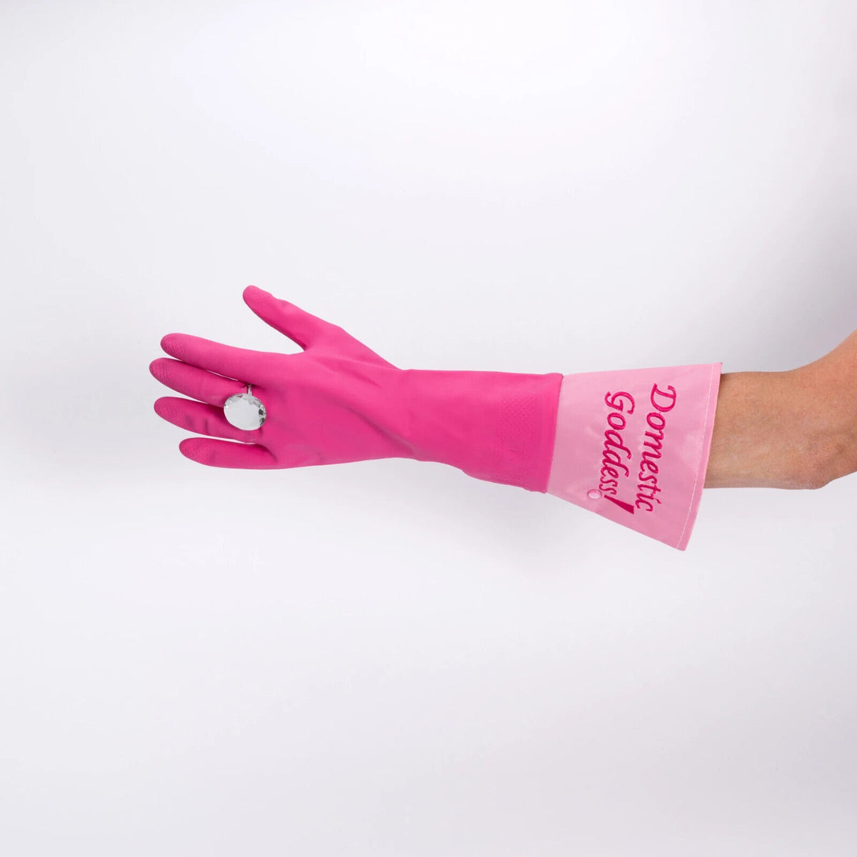 DOMESTIC GODDESS Luxury Diamond Glam Gloves - Household Washing Cleaning Kitchen