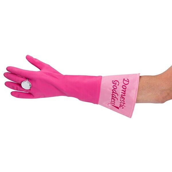 DOMESTIC GODDESS Luxury Diamond Glam Gloves - Household Washing Cleaning Kitchen