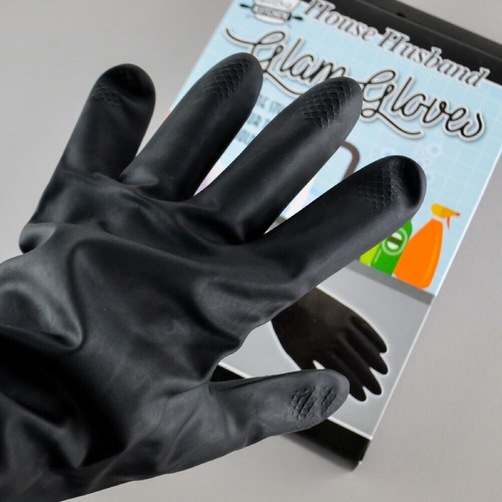 HOUSE HUSBAND MANLY Luxury Glam Latex Gloves Household Washing Cleaning Kitchen