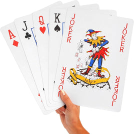 CARTES À JOUER DE TAILLE MASSIVE JUMBO - DECK COMPLET avec Jokers - Cartes de nouveauté amusantes